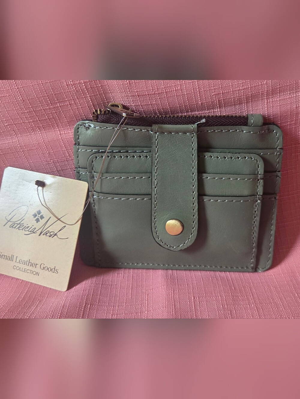 NWT Patricia Nash Cassis RFID Leather Card Wallet